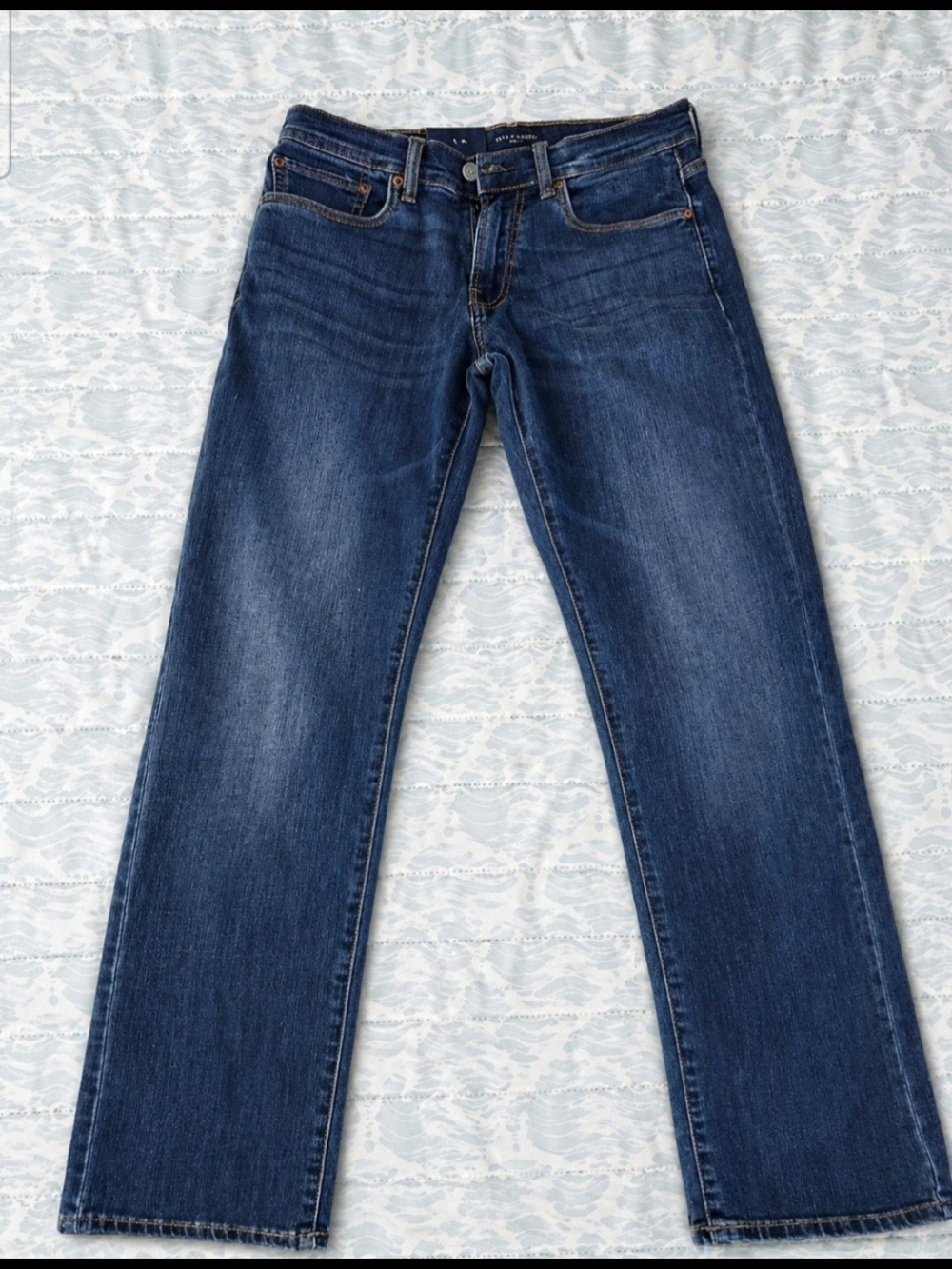 Lucky Brand Men’s Straight Jeans — Dark Blue Denim